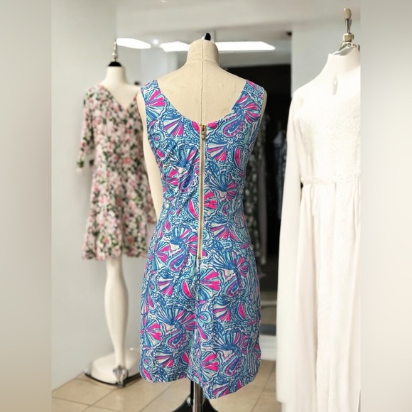 LILLY PULITZER |  Target 20th Anniversary Collection Blue Pink Shift Dress sz 2 - Picture 5 of 9